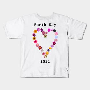 Floral Heart for Earth Day 2021 Kids T-Shirt